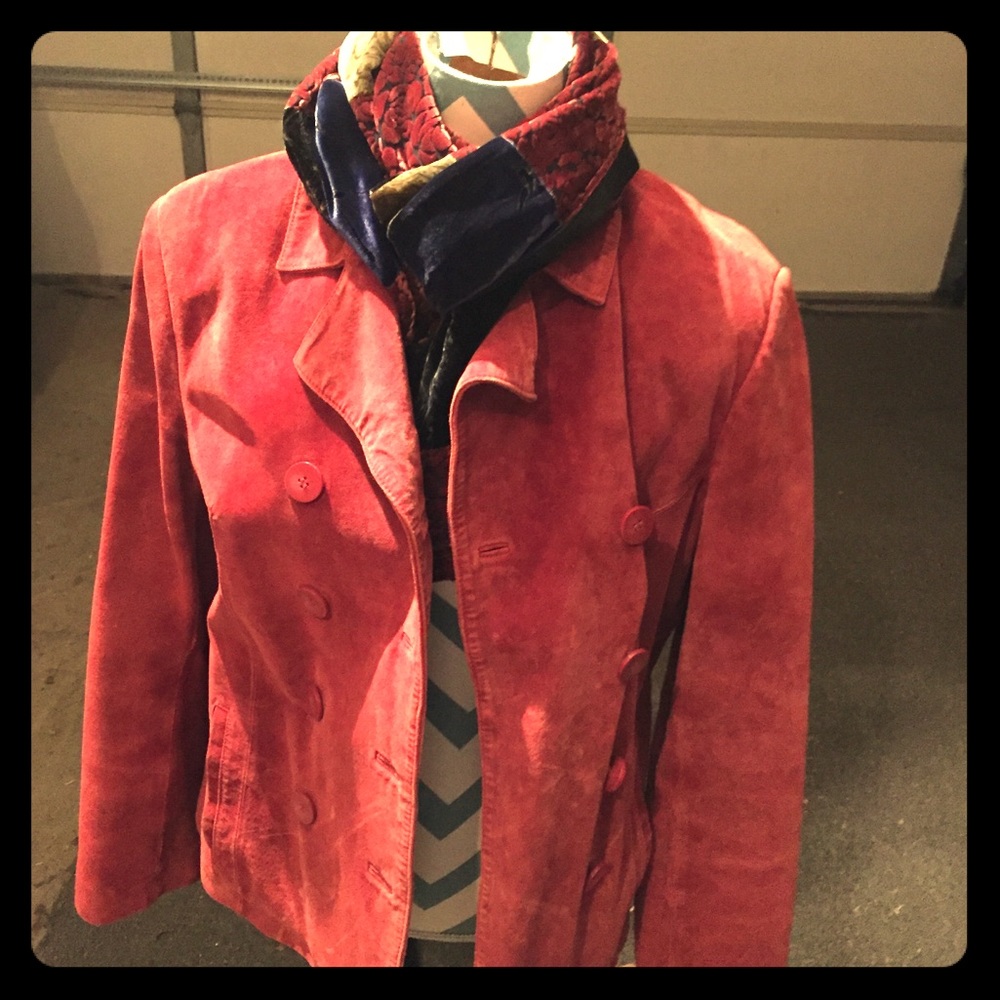 Suede leather jacket. Dress it up or down.